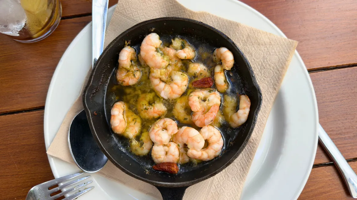 Gambas à l'ail